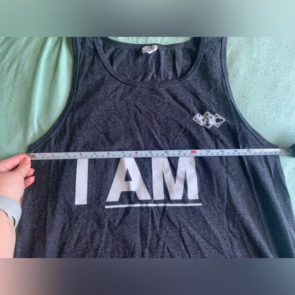 Port & Company Core Cotton I AM men’s tank top dark gray size M - Picture 4 of 7